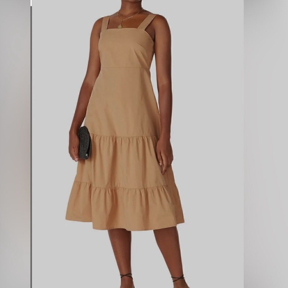 Madewell Button-Back Tiered Sundress | Size 16